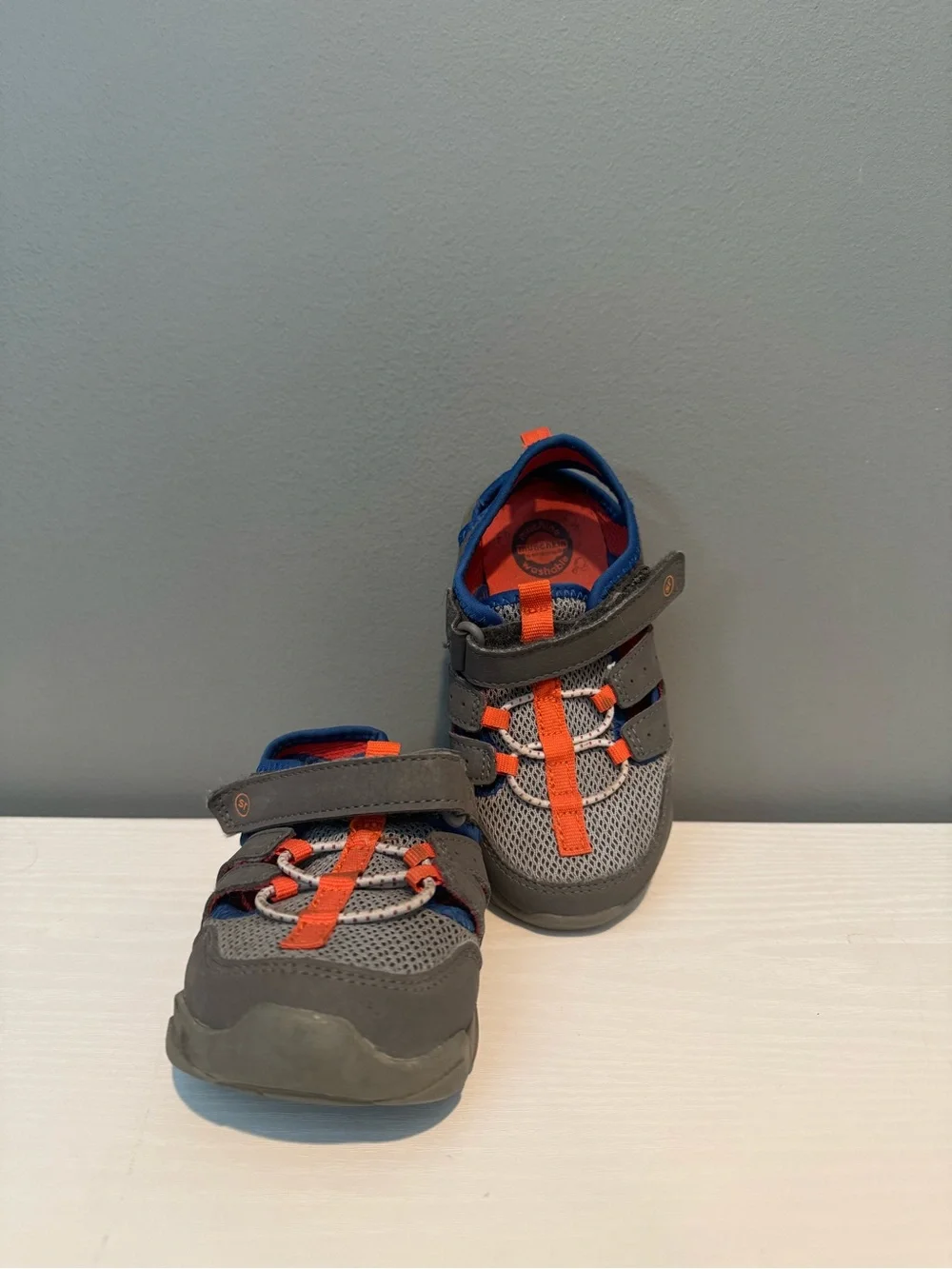 Munchkin Gray and Orange Kids Outdoor Sandals
